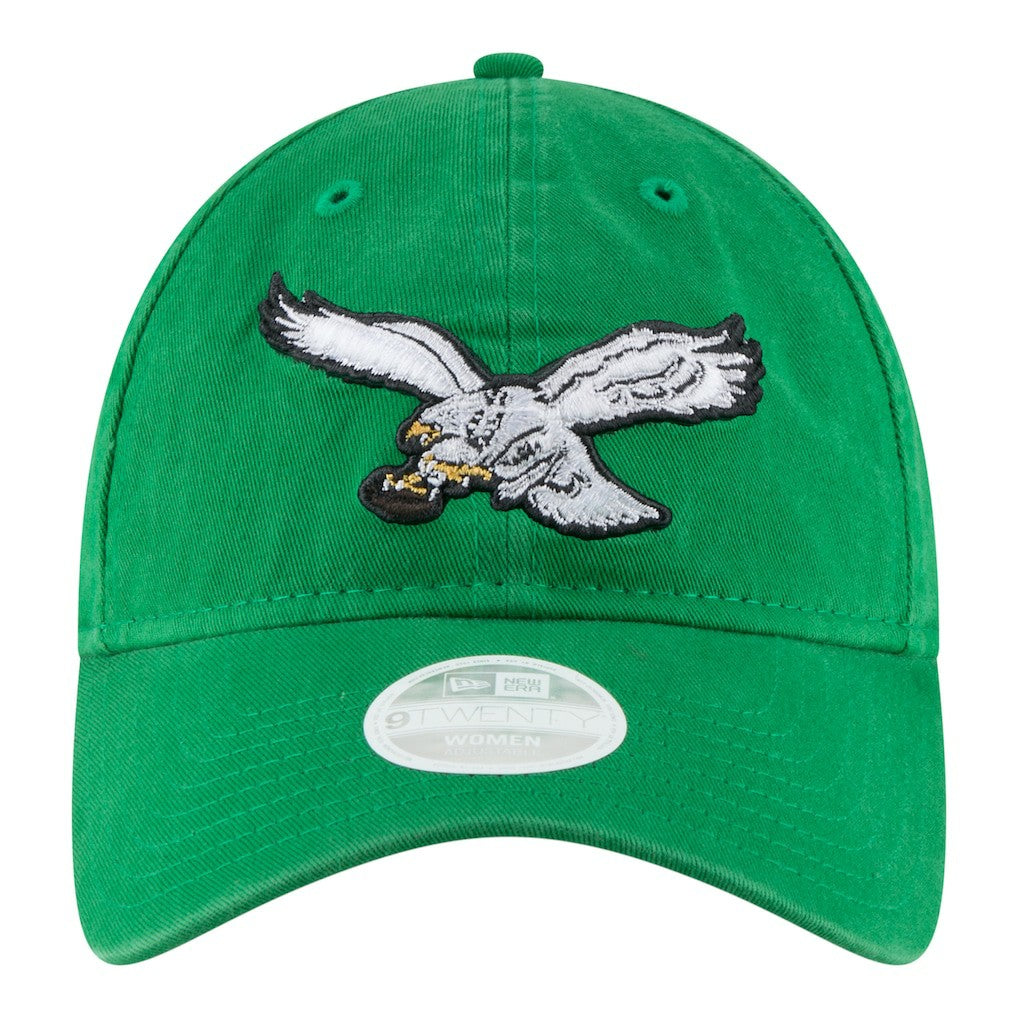 Philadelphia Eagles New Era Women's Throwback 9TWENTY Adjustable Hat Kelly Green - NFL