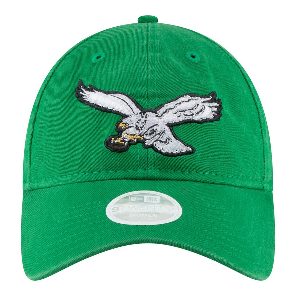 Philadelphia Eagles New Era Women's Throwback 9TWENTY Adjustable Hat Kelly Green - NFL