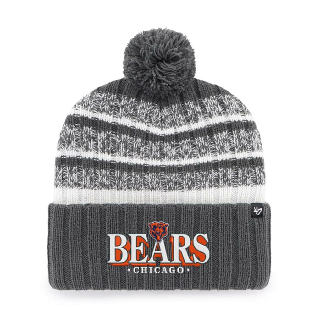 Chicago Bears '47 Tavern Cuffed Knit Hat with Pom Charcoal - 47 brand