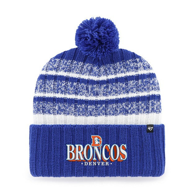 Denver Broncos '47 Tavern Cuffed Knit Hat with Pom Royal - 47 brand