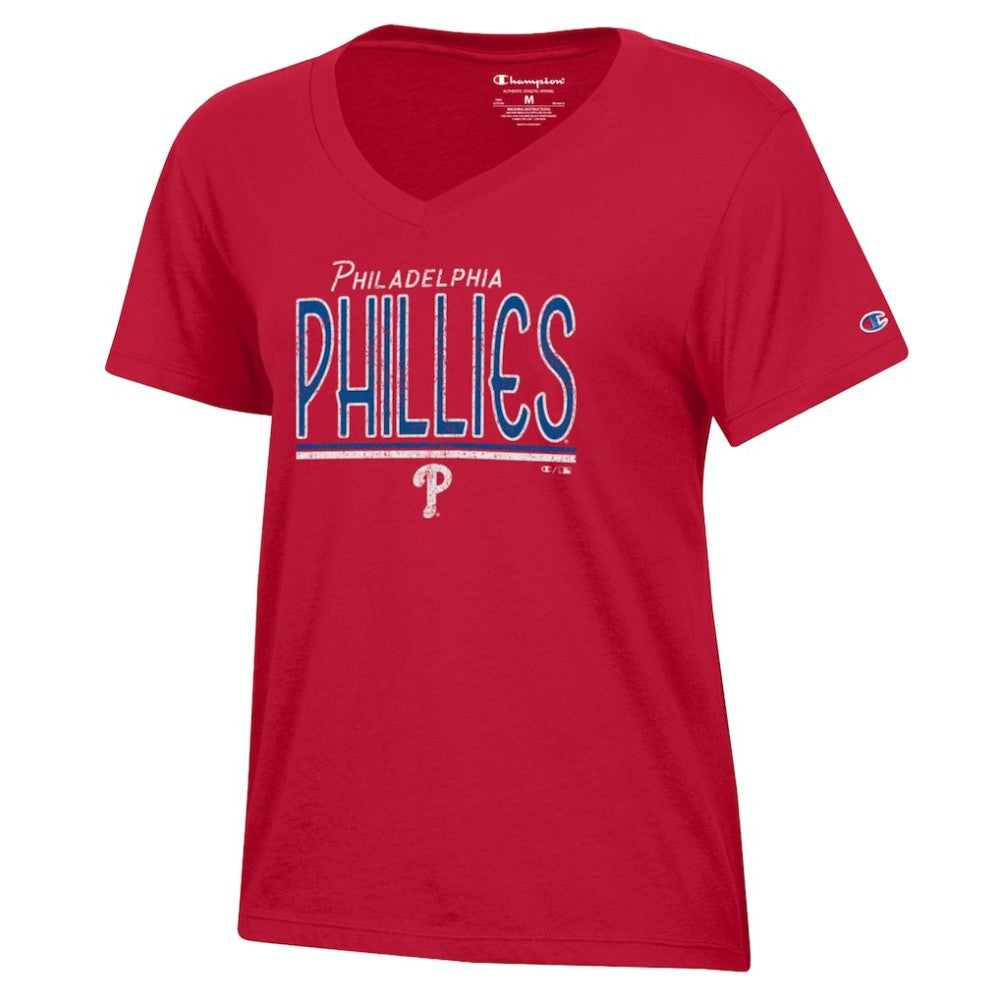 Philadelphia Phillies Champion Women's Core V-Neck T-Shirt discount
