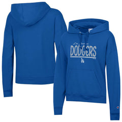 Los Angeles Dodgers Champion Women's Vintage Powerblend Hoodie Lifestyle