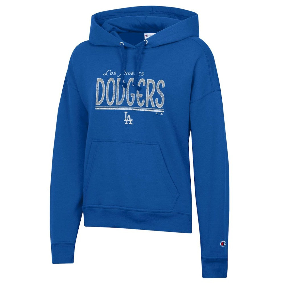 Los Angeles Dodgers Champion Women's Vintage Powerblend Hoodie Lifestyle