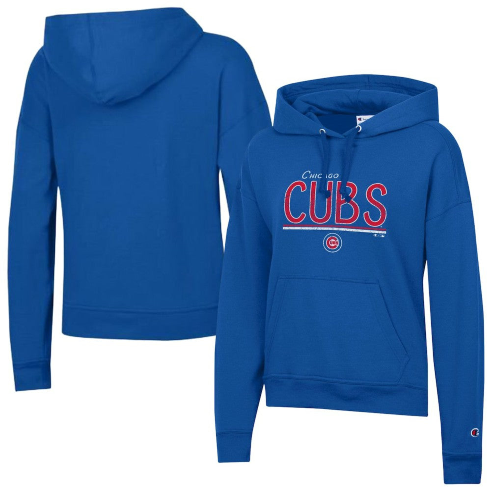 Chicago Cubs Champion Women's Vintage Powerblend Hoodie On Sale