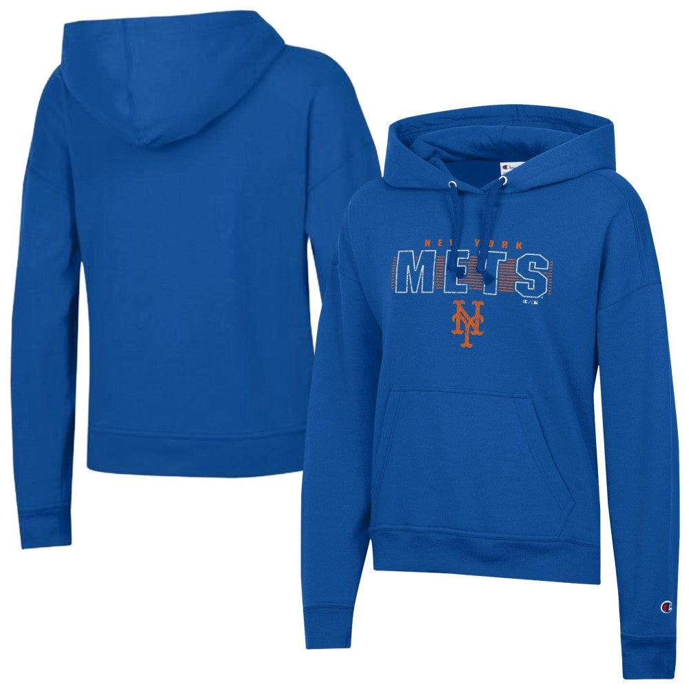 New York Mets Champion Women's Distressed Powerblend Hoodie discount