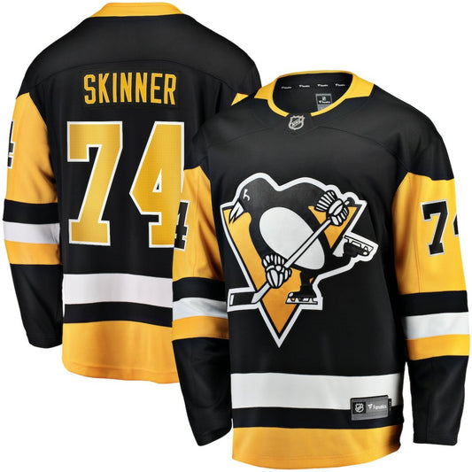 Stuart Skinner Pittsburgh Penguins Fanatics Home Breakaway Jersey - Black | NHL Jerseys