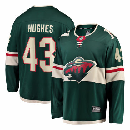 Quinn Hughes Minnesota Wild Fanatics Home Breakaway Jersey - Green | NHL Jerseys