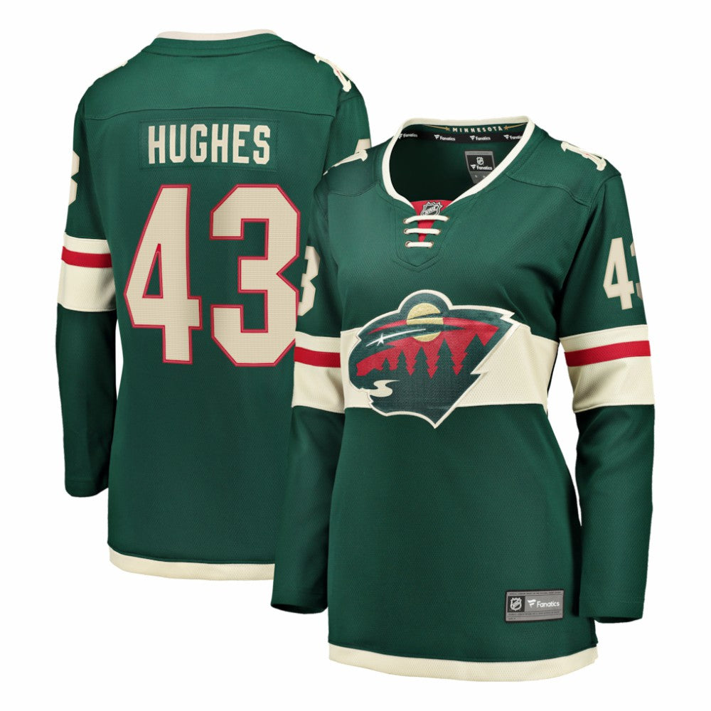 Quinn Hughes Minnesota Wild - Fanatics Women's Home Breakaway Jersey Green