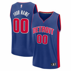 Fanatics - Detroit Pistons Fastbreak Custom Jersey - Icon Editi- Blue