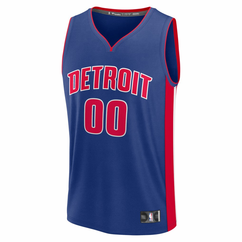 Fanatics - Detroit Pistons Fastbreak Custom Jersey - Icon Editi- Blue