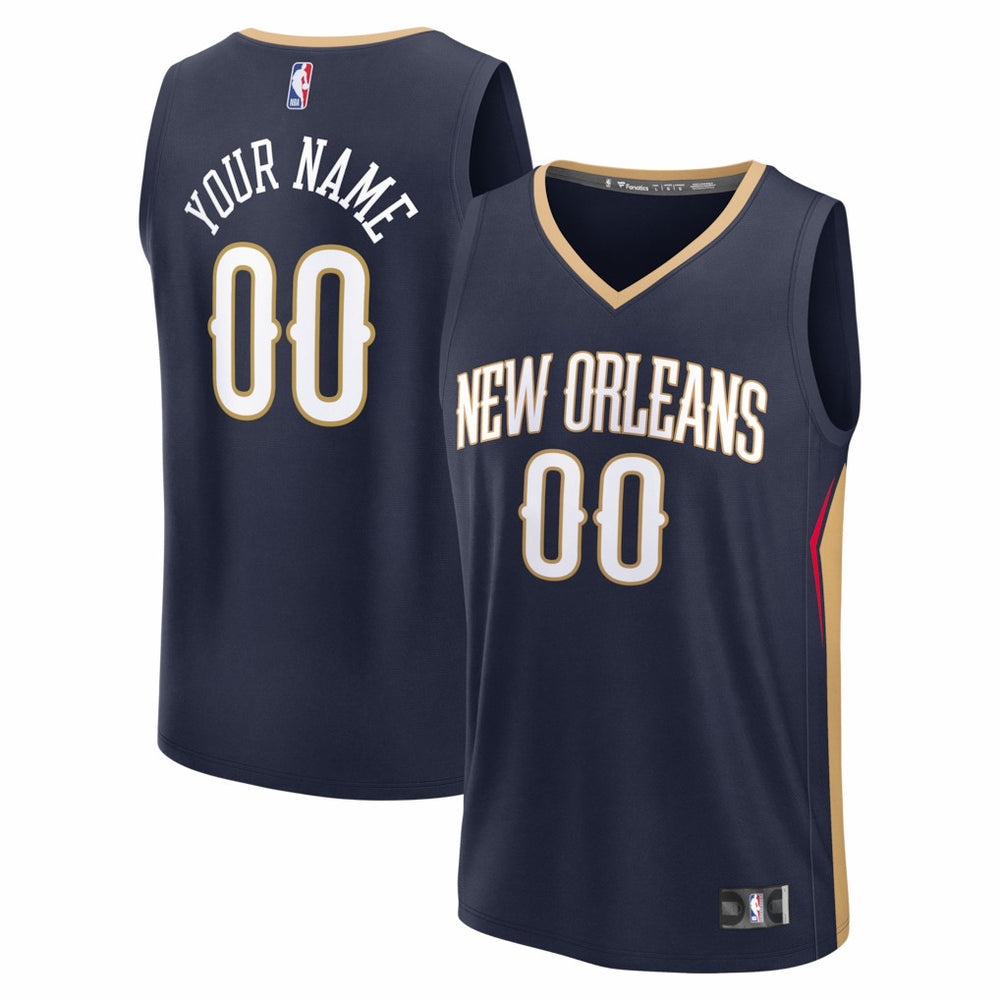 Fanatics - New Orleans Pelicans Fastbreak Custom Jersey - Icon Edition - Navy