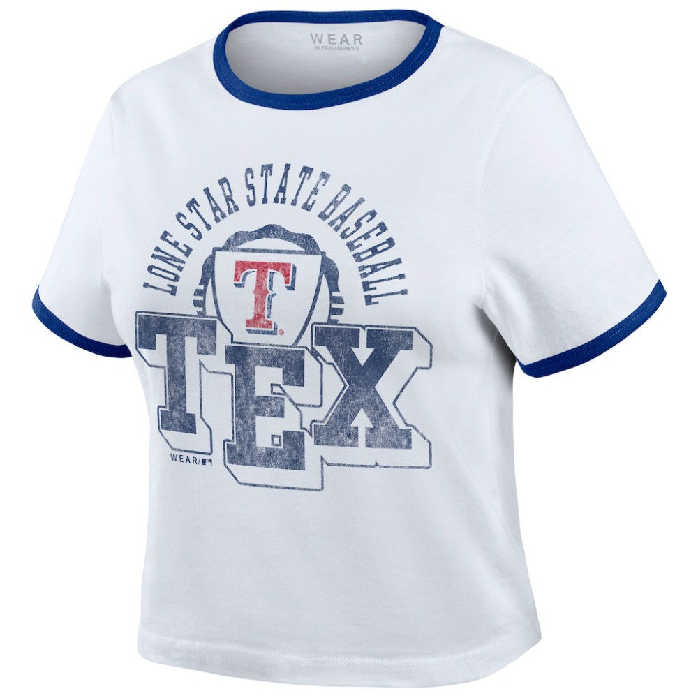 Texas Rangers WEAR by Erin Andrews Women's Ringer Baby T-Shirt Online