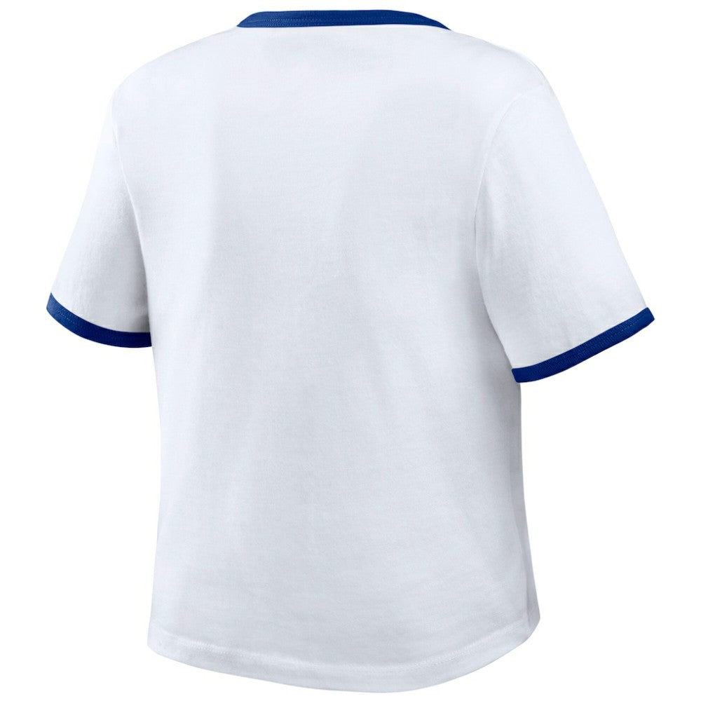 Los Angeles Dodgers WEAR by Erin Andrews Women's Ringer Baby T-Shirt Sale