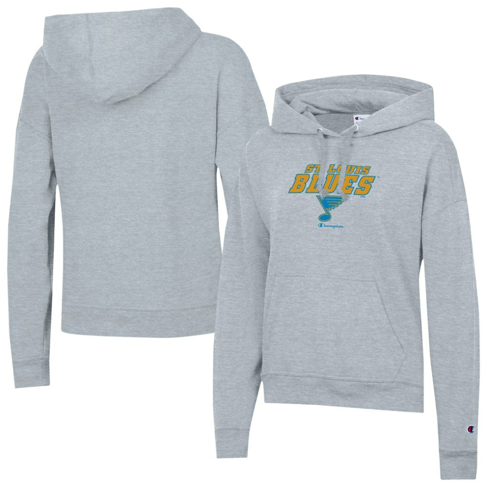 St. Louis Blues - Champion Women's Powerblend Fleece Hoodie Gray