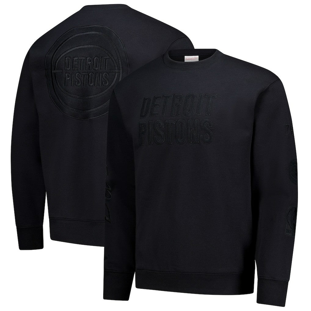 Mitchell & Ness - Detroit Pistons Phantom Fleece Sweatshirt - Black