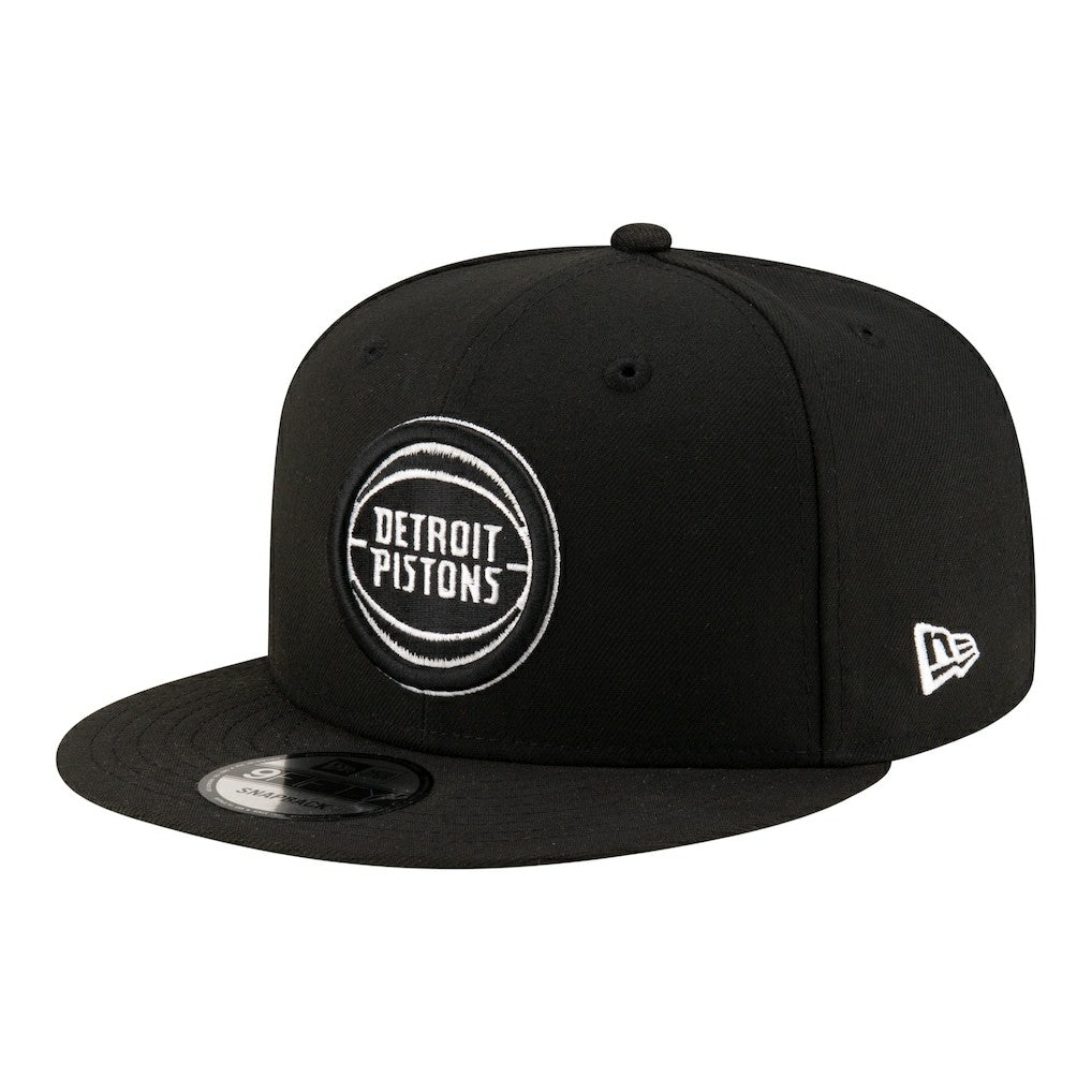 New Era - Detroit Pistons Team 9FIFTY Snapback Hat - Black/White