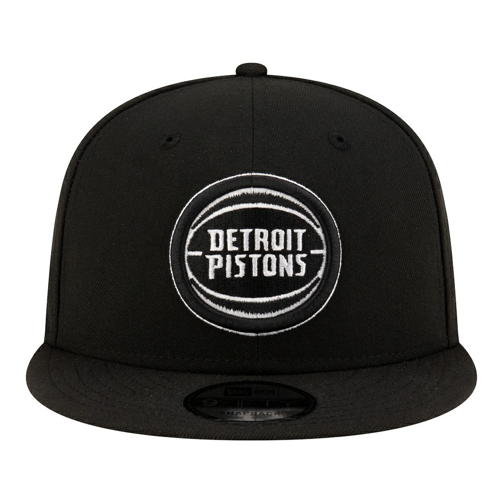 New Era - Detroit Pistons Team 9FIFTY Snapback Hat - Black/White