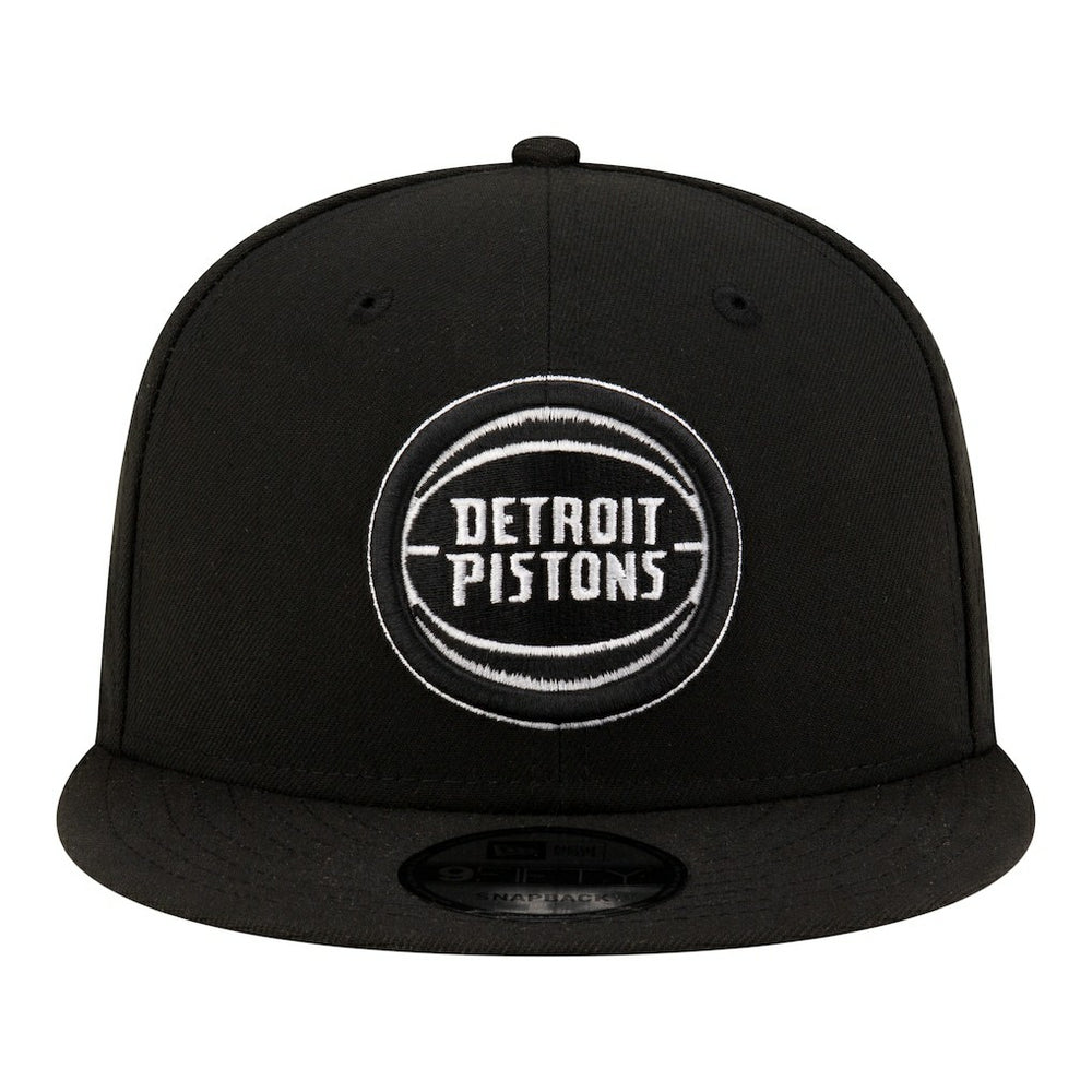 New Era - Detroit Pistons Team 9FIFTY Snapback Hat - Black/White