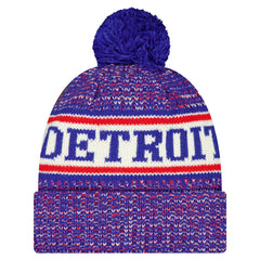 New Era - Detroit Pistons Team Cuffed Knit Hat with Pom - Blue