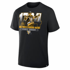 Sidney Crosby Pittsburgh Penguins Most Points in Franchise History T-Shirt Black