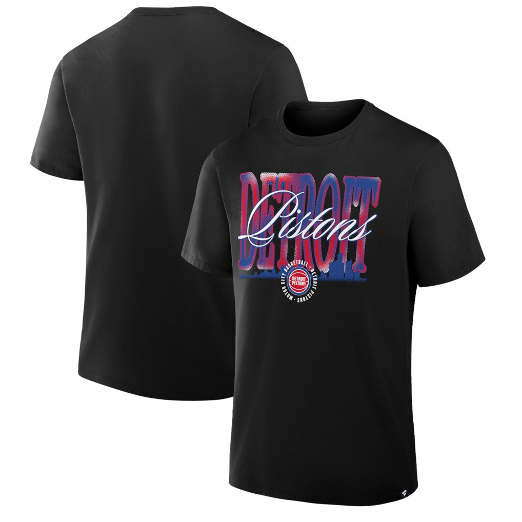 NBA - Detroit Pistons Chrome Legacy T-Shirt - Black