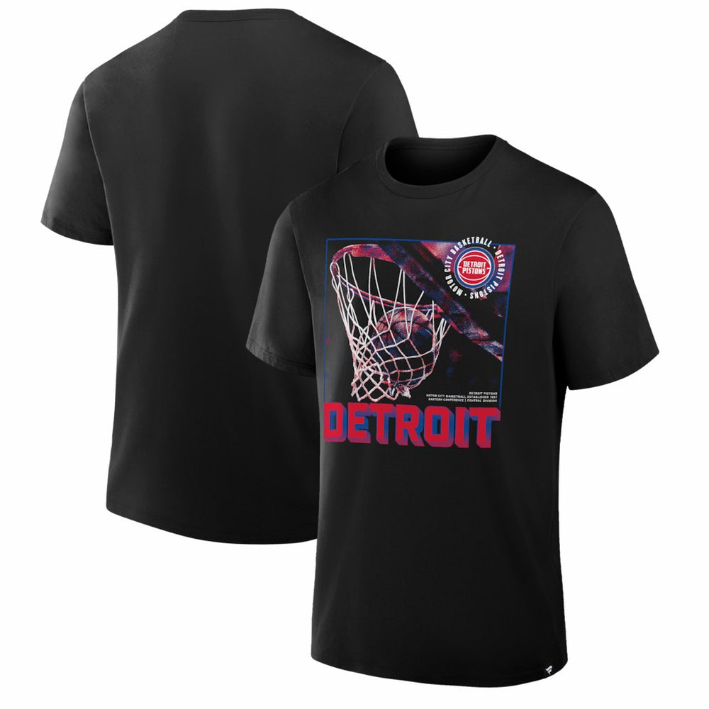 NBA - Detroit Pistons Chrome Legacy T-Shirt - Black