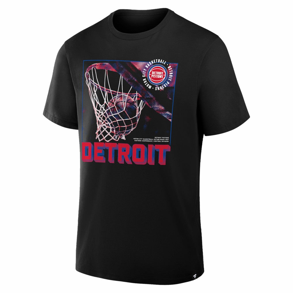 NBA - Detroit Pistons Chrome Legacy T-Shirt - Black