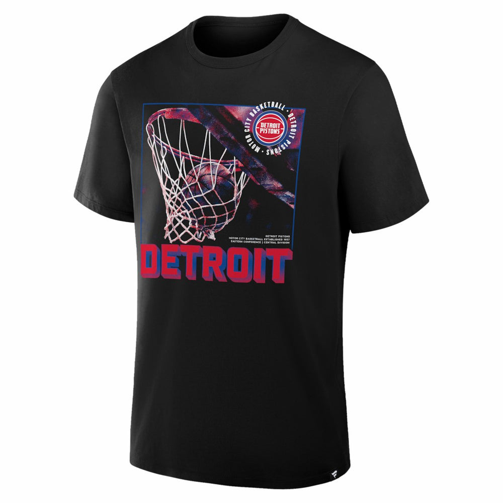 NBA - Detroit Pistons Chrome Legacy T-Shirt - Black
