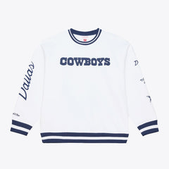 Dallas Cowboys White Out Fleece Sweatshirt White - Mitchell & Ness