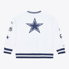 Dallas Cowboys White Out Fleece Sweatshirt White - Mitchell & Ness