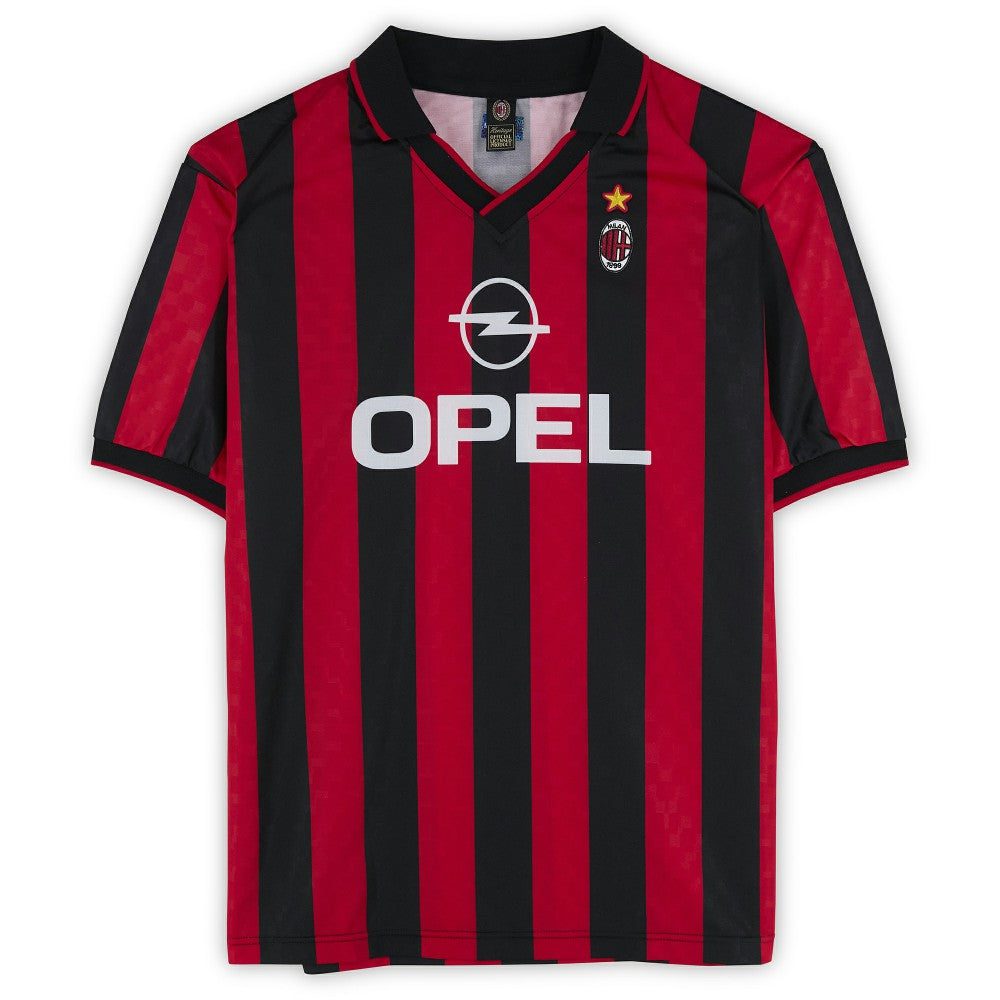 Frank Rijkaard AC Milan Autographed Red/Black Home Jerseys - Icons