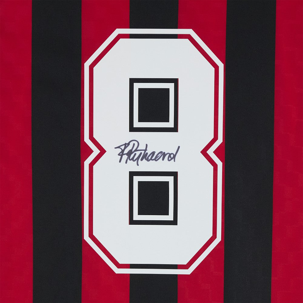 Frank Rijkaard AC Milan Autographed Red/Black Home Jerseys - Icons