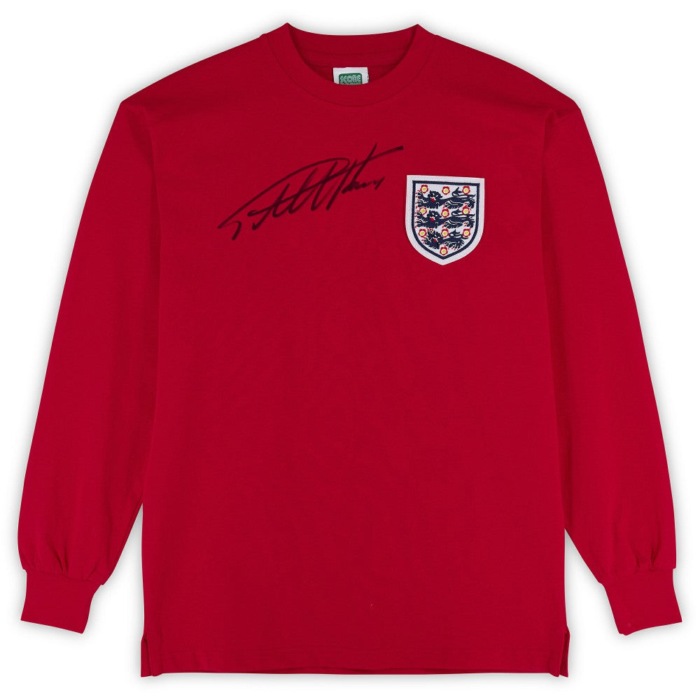 Sir Geoff Hurst England National Team Autographed 1966 Score Draw Jerseys - Icons