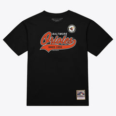 Baltimore Orioles Mitchell & Ness Script Sweep Arch T-Shirt discount
