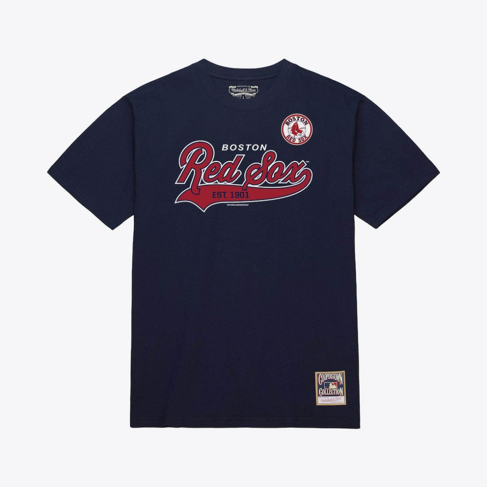 Boston Red Sox Mitchell & Ness Script Sweep Arch T-Shirt discount