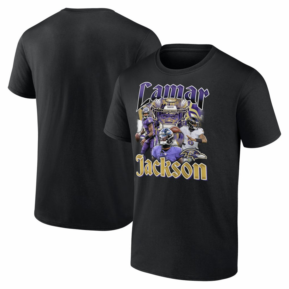 Lamar Jackson Baltimore Ravens Notorious T-Shirt Black - NFL