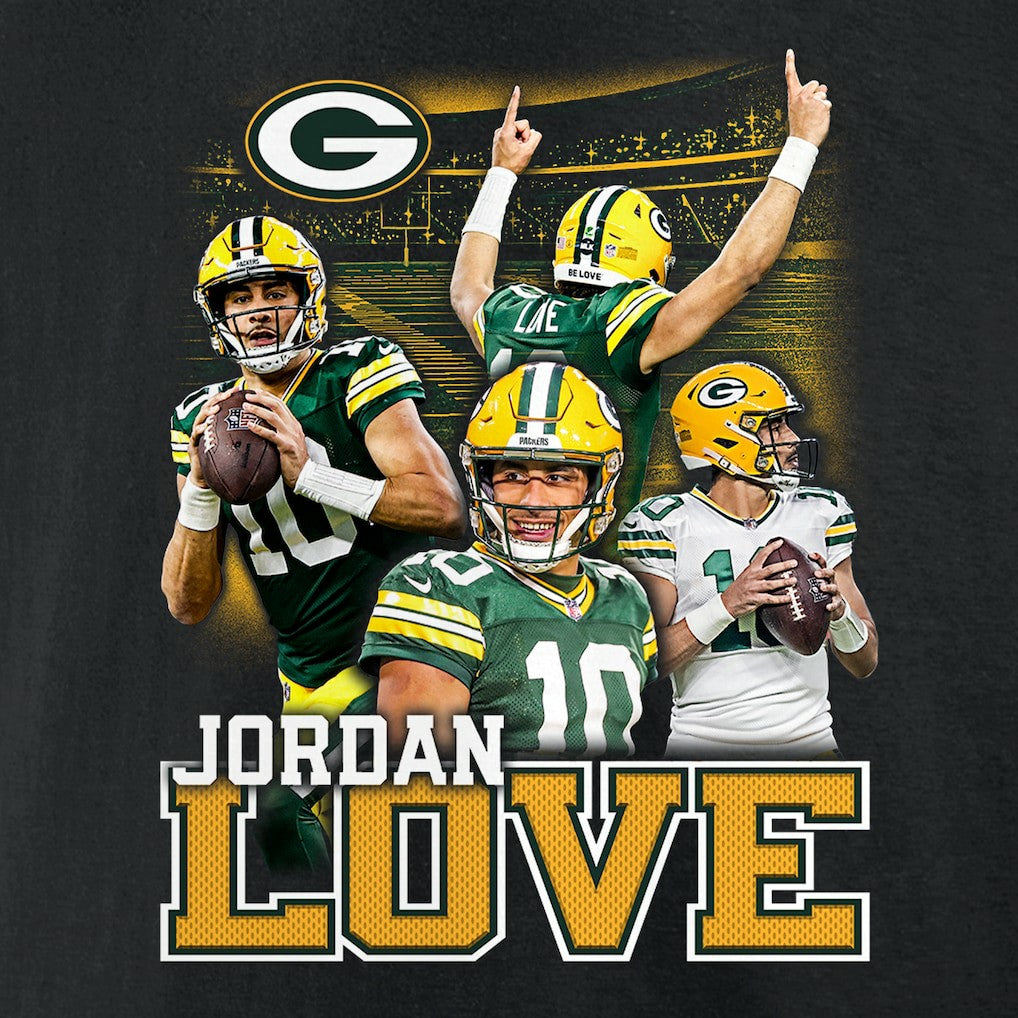 Jordan Love Green Bay Packers Notorious T-Shirt Black - NFL