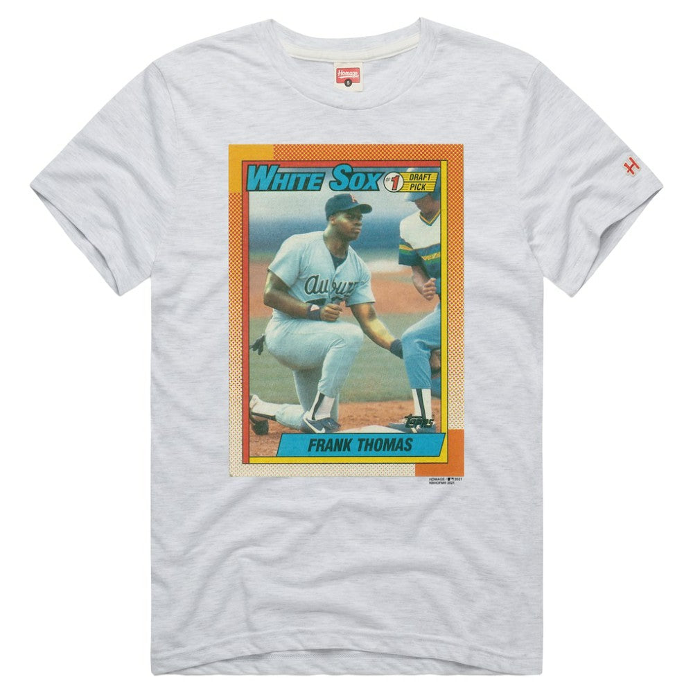 Frank Thomas Chicago White Sox Homage Unisex 1990 Topps Baseball Rookie Tri-Blend T-Shirt for sale