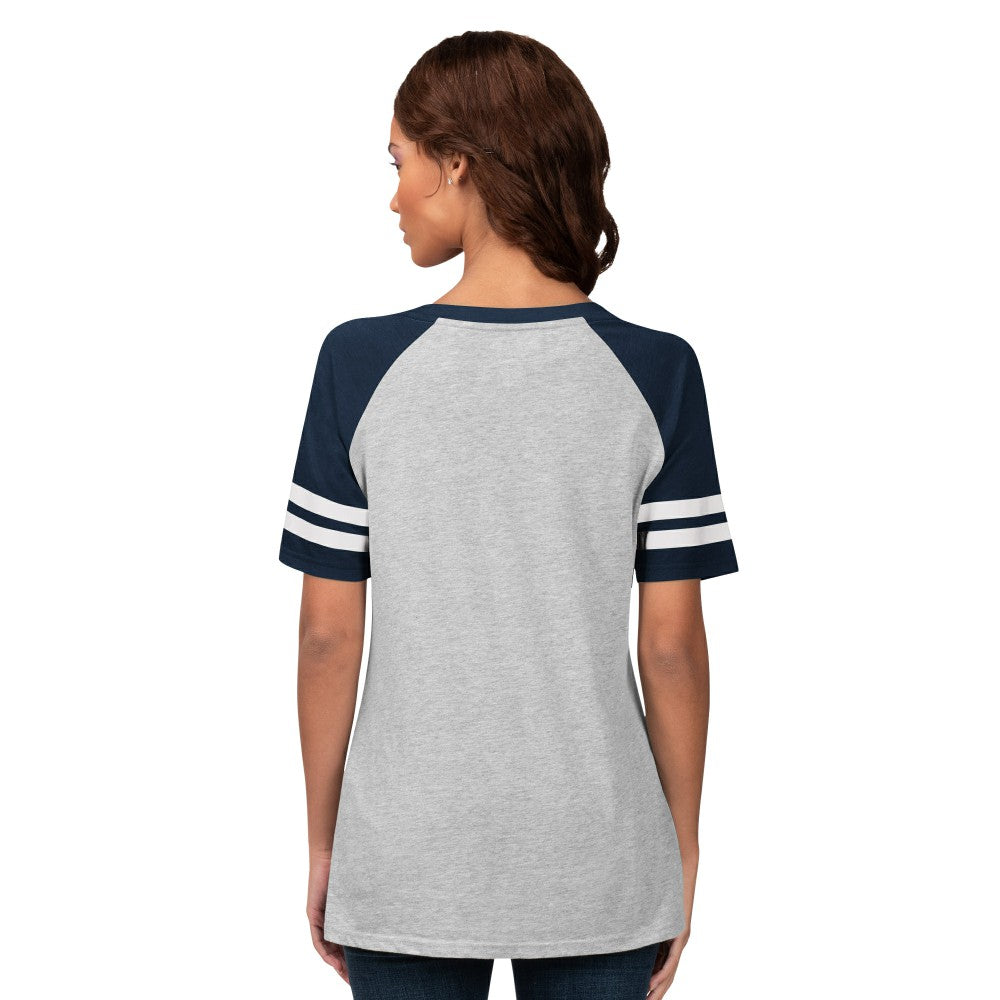 Milwaukee Brewers G-III 4Her by Carl Banks Women's Goal Line Raglan V-Neck T-Shirt Near Me
