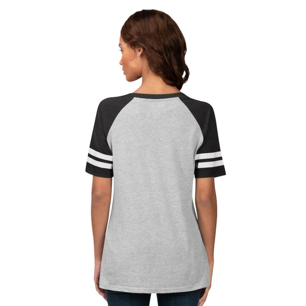 Baltimore Orioles G-III 4Her by Carl Banks Women's Goal Line Raglan V-Neck T-Shirt Lifestyle