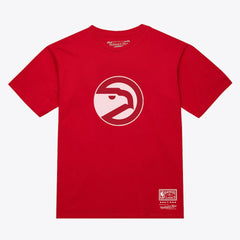 Mitchell & Ness - Atlanta Hawks Unisex Hardwood Classics Arch T-Shirt - Red