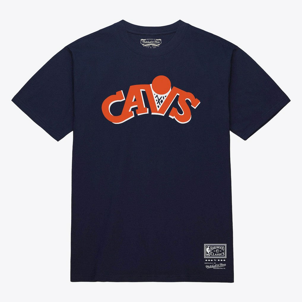 Mitchell & Ness - Cleveland Cavaliers Unisex Hardwood Classics Arch T-Shirt - Navy