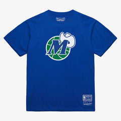 Mitchell & Ness - Dallas Mavericks Unisex Hardwood Classics Arch T-Shirt - Royal