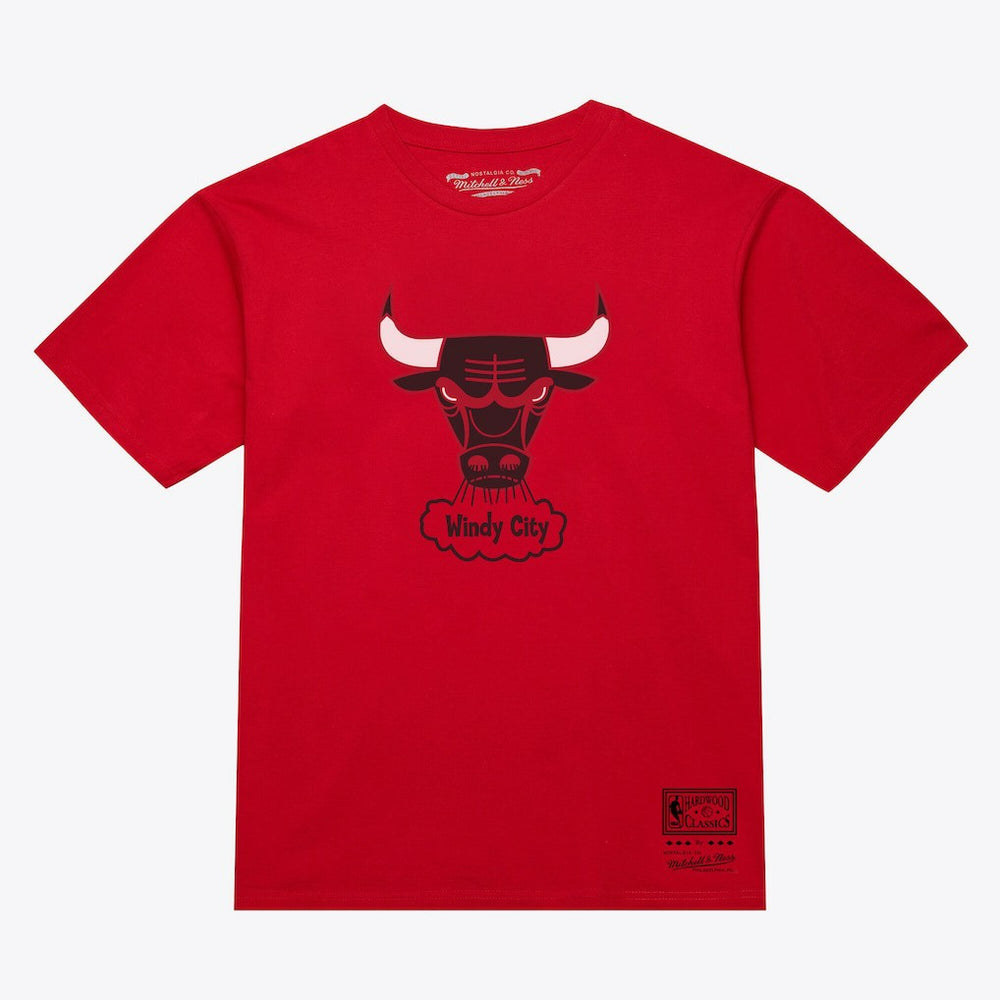 Mitchell & Ness - Chicago Bulls Unisex Hardwood Classics Arch T-Shirt - Red