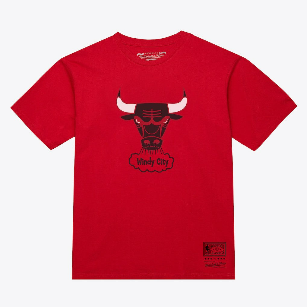 Mitchell & Ness - Chicago Bulls Unisex Hardwood Classics Arch T-Shirt - Red