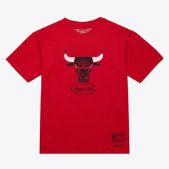 Mitchell & Ness - Chicago Bulls Unisex Hardwood Classics Arch T-Shirt - Red