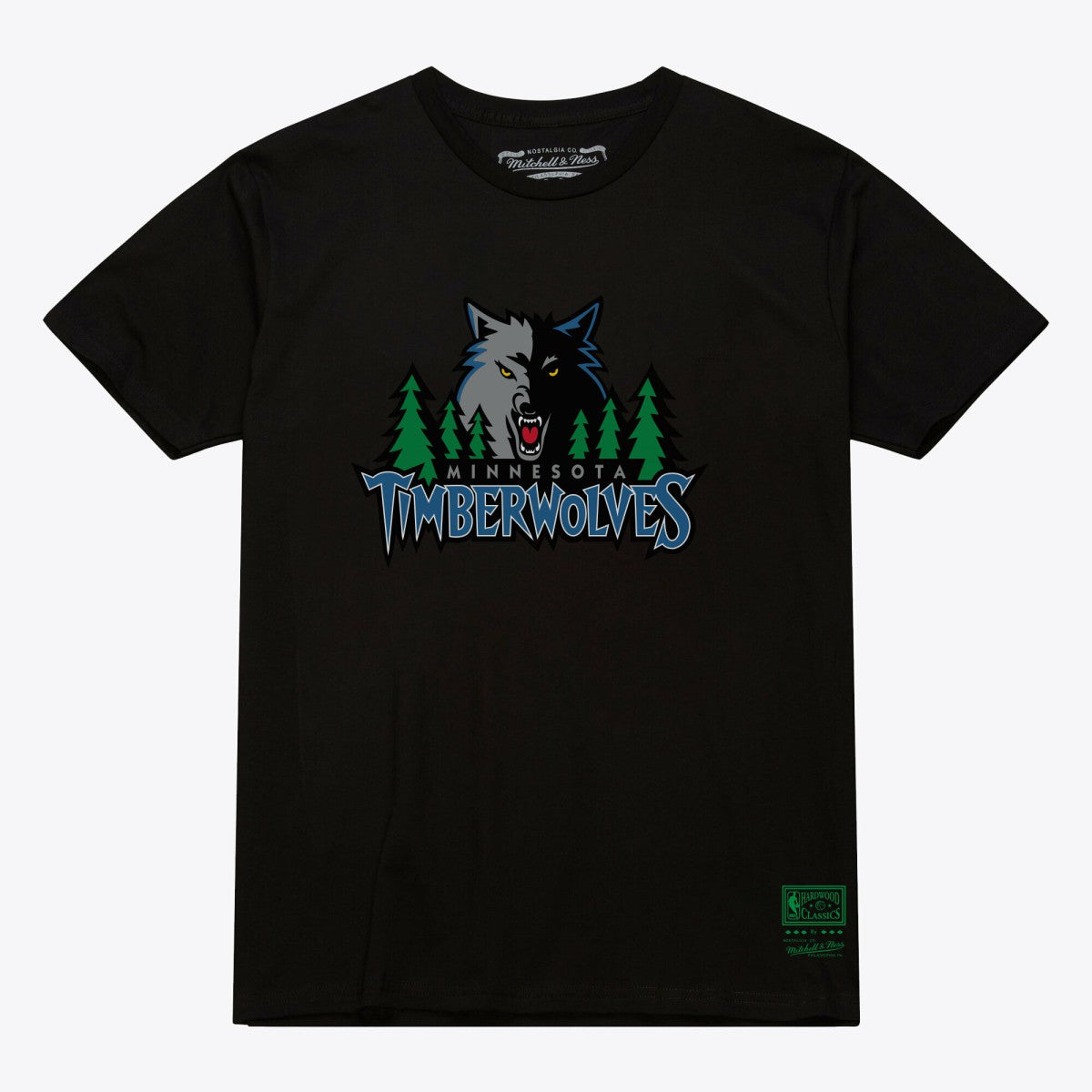 Mitchell & Ness - Minnesota Timberwolves Unisex Hardwood Classics Arch T-Shirt - Black