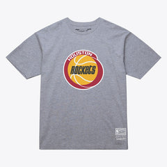 Mitchell & Ness - Houston Rockets Unisex Hardwood Classics Arch T-Shirt - Heather Gray