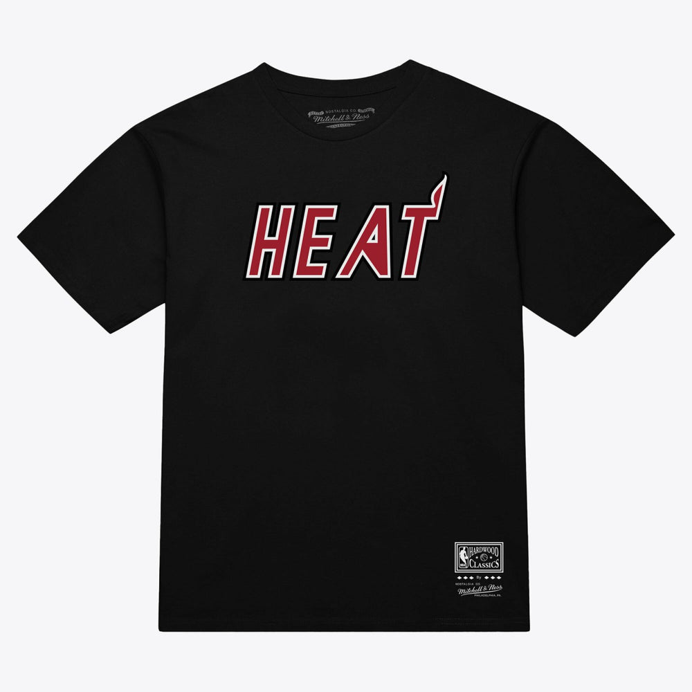 Mitchell & Ness - Miami Heat Unisex Wordmark T-Shirt - Black