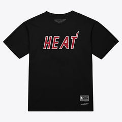 Mitchell & Ness - Miami Heat Unisex Wordmark T-Shirt - Black
